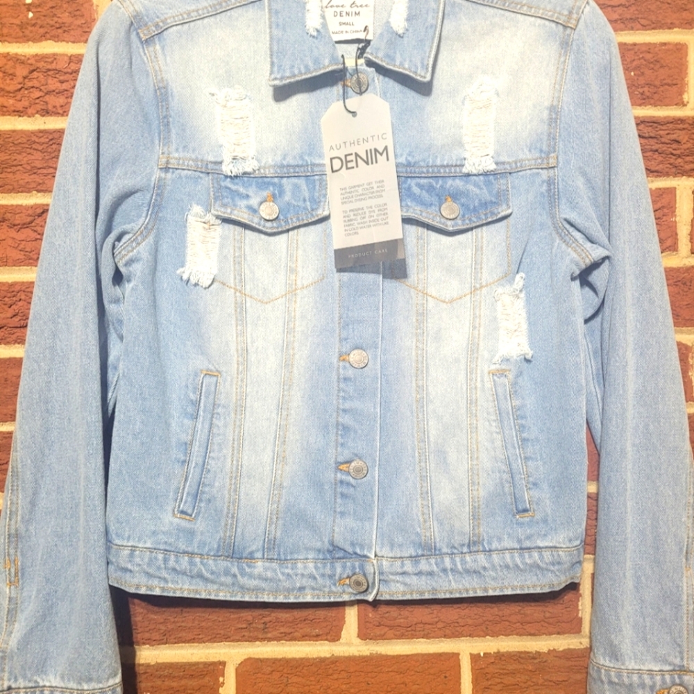 Small love tree Denim  Jacket